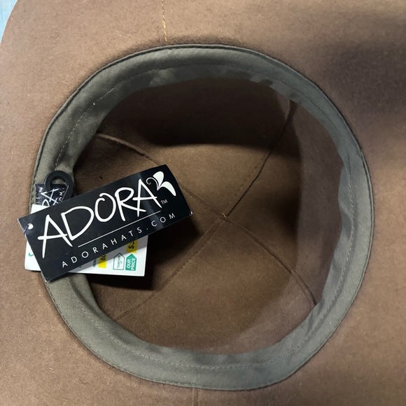 NWT❤️ADORA Tan Floppy Hat with Orange Band - Picture 5 of 5
